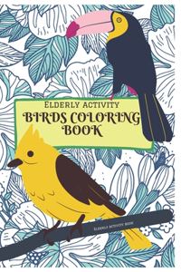 Elderly activity Coloring book of Birds