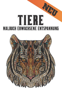 Tiere Malbuch Erwachsene Entspannung Neu