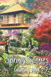Spring Scenes Coloring Book
