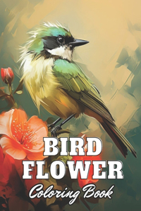 Bird and Flower Coloring Book for Adult