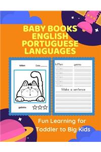 Baby Books English Portuguese Languages Fun Learning for Toddler to Big Kids