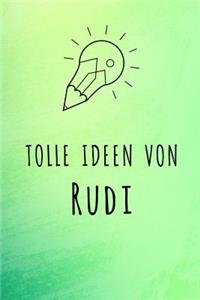 Tolle Ideen von Rudi: Unliniertes Notizbuch mit Rahmen für deinen Vornamen