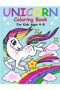 Unicorn Coloring Book for Kids Ages 4-8