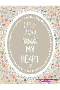 You Took My Heart 2019-2020 18 Month Academic Year Monthly Planner
