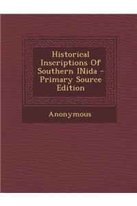 Historical Inscriptions of Southern Inida