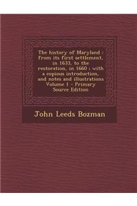 The History of Maryland