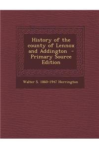 History of the County of Lennox and Addington