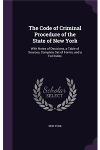 Code of Criminal Procedure of the State of New York