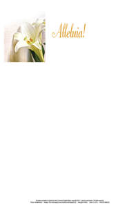 Alleluia! Easter Lilies Letterhead (Pkg of 50)