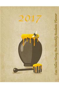 2017 Cute Yellow Honey Bee Monthly Academic Planner