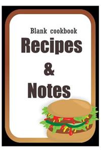 blank cookbook, recipe book, journal book, cookbook, cook notebook