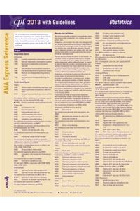 CPT 2013 Express Reference Coding Card Obstetrics