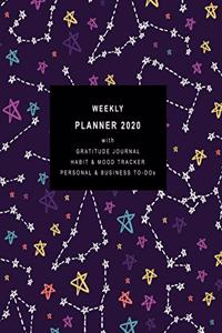 Weekly Planner 2020 with Gratitude Journal, Habit & Mood Tracker, Personal & Business TO-DOs