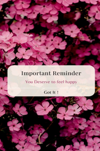 Important Reminder