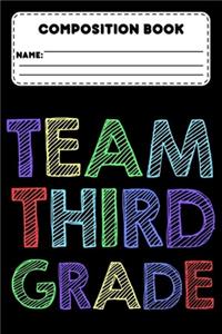 Composition Book Team Third Grade