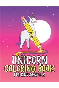 Unicorn Coloring Book for Kids Ages 4-8