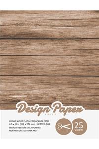 Brown Wood Flat Lay Scrapbook Paper