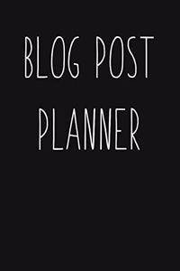 Blog Post Planner