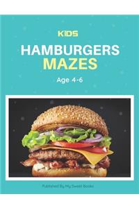 Kids Hamburger Mazes Age 4-6