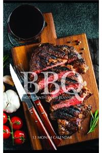 BBQ Note Monthly 2020 Planner 12 Month Calendar