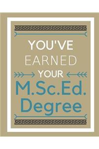 You've earned your M.Sc.Ed. Degree