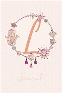 Beautiful Bohemian Style Journal with Initial