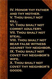 2019 Weekly Planner Religious Last 7 Commandments Vintage Style Traditional