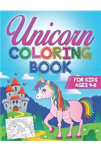 Unicorn Coloring Book for Kids Ages 4-8
