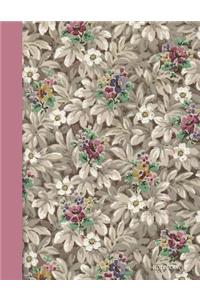 Notebook: Composition Book - 100 Pages - Flexible Lined Journal - 8.5 X 11 Inches - White Flowers Cover