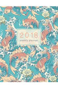 2018 Planner Weekly & Monthly Japanese Koi Fish