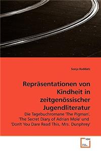 Repräsentationen von Kindheit in zeitgenössischer Jugendliteratur