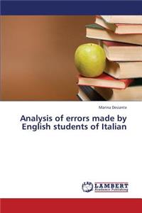 Analysis of Errors Made by English Students of Italian