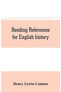 Reading references for English history