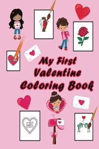 My First Valentine Coloring Book