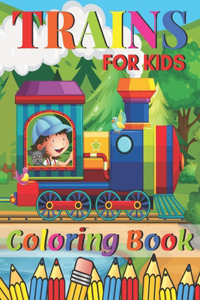 Trains Coloring Book