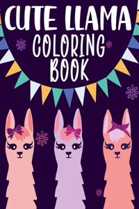 Cute Llama Coloring Book