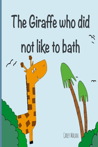 Giraffe that did not like to bath