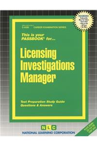 Licensing Investigations Manager