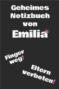 Geheimes Notizbuch Von Emilia. Finger Weg! Eltern Verboten!
