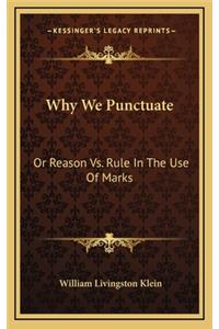 Why We Punctuate