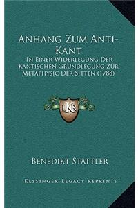 Anhang Zum Anti-Kant