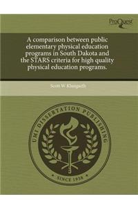 A Comparison Between Public Elementary Physical Education Programs in South Dakota and the Stars Criteria for High Quality Physical Education Progra