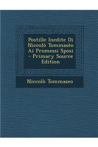 Postille Inedite Di Niccolo Tommaseo AI Promessi Sposi