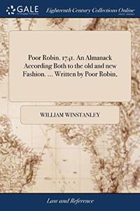 POOR ROBIN. 1741. AN ALMANACK ACCORDING