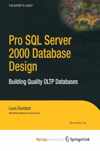 Pro SQL Server 2000 Database Design