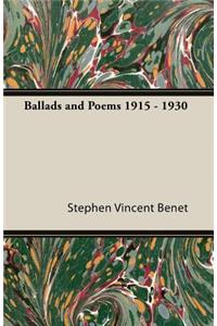 Ballads and Poems 1915 - 1930
