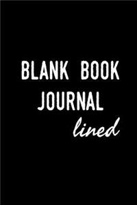 Blank Book Journal Lined