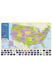 National Geographic United States for Kids in Gift Box Wall Map (Poster Size: 36 X 24 In)