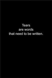 Tears are words that need to be written.