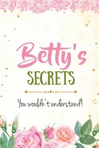 Bethany's Secrets personalized name notebook for girls and women